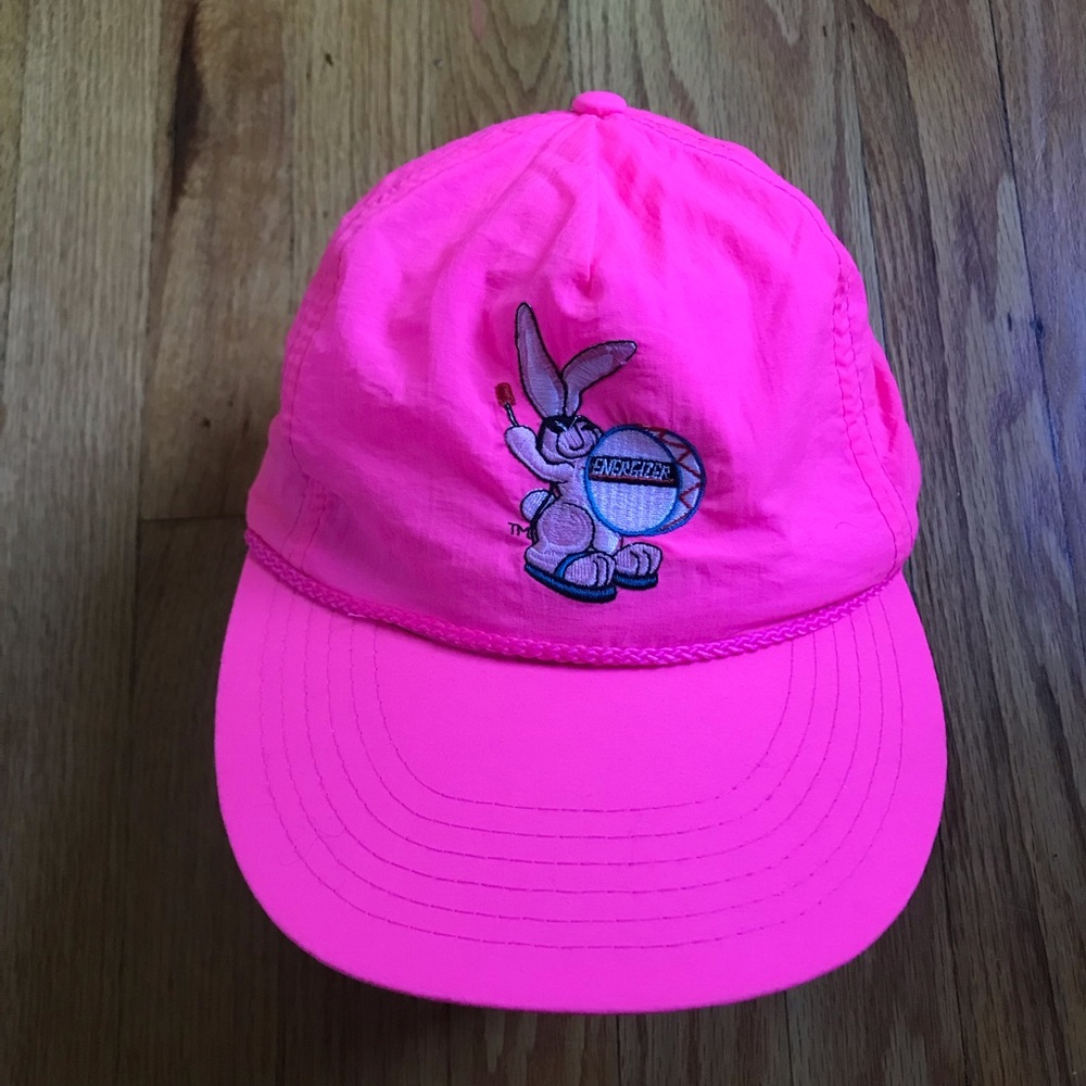 Neon Pink Bunny Embroidered SnapBack Baseball Cap